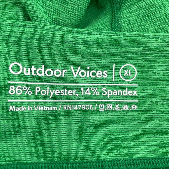 Outdoor Voices Pine Set 7/8 Warmup Leggings & Athena Bra Top Bright Green Set XL - Picture 12 of 16